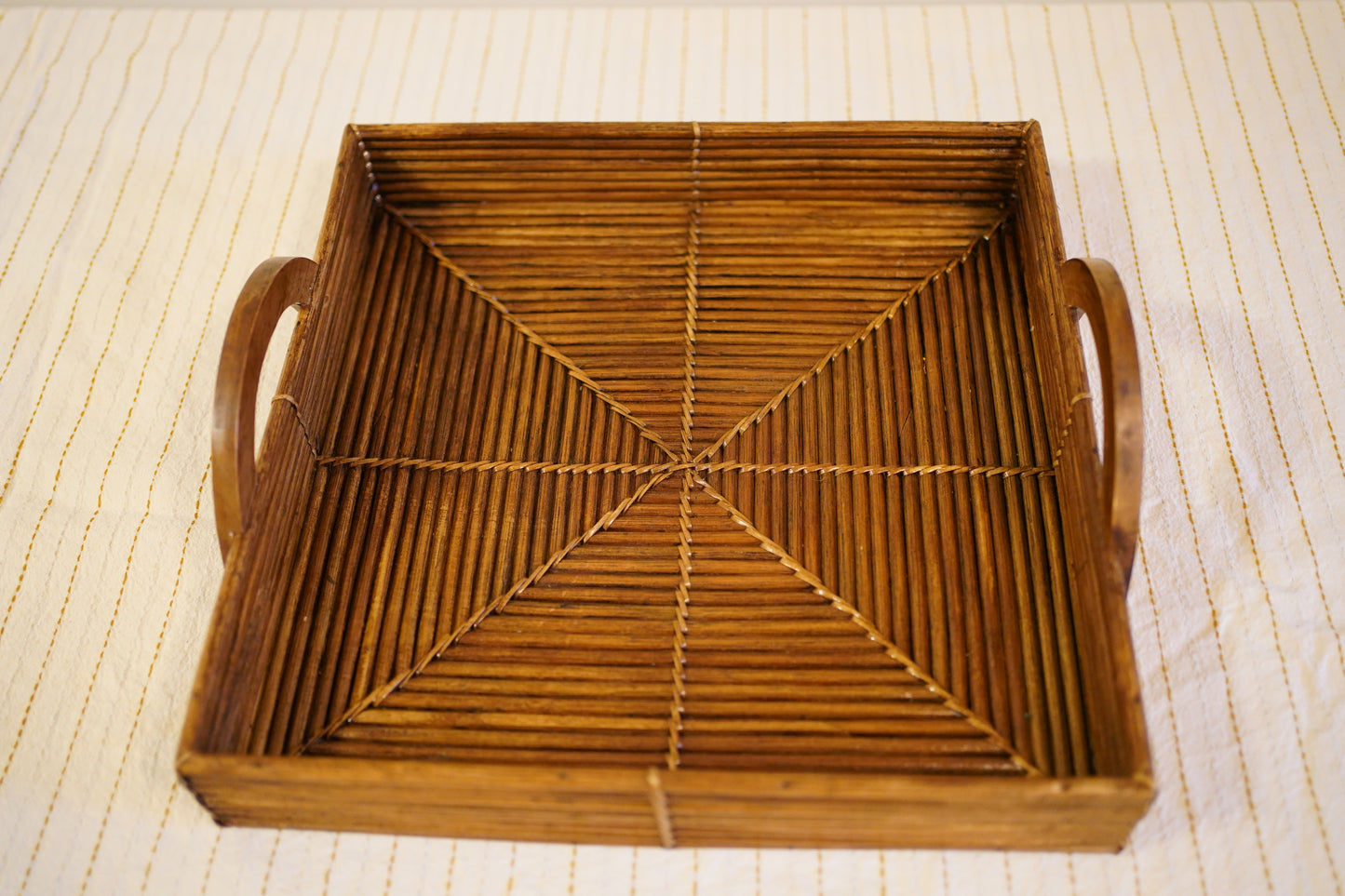 Square Tray with wooden handle
