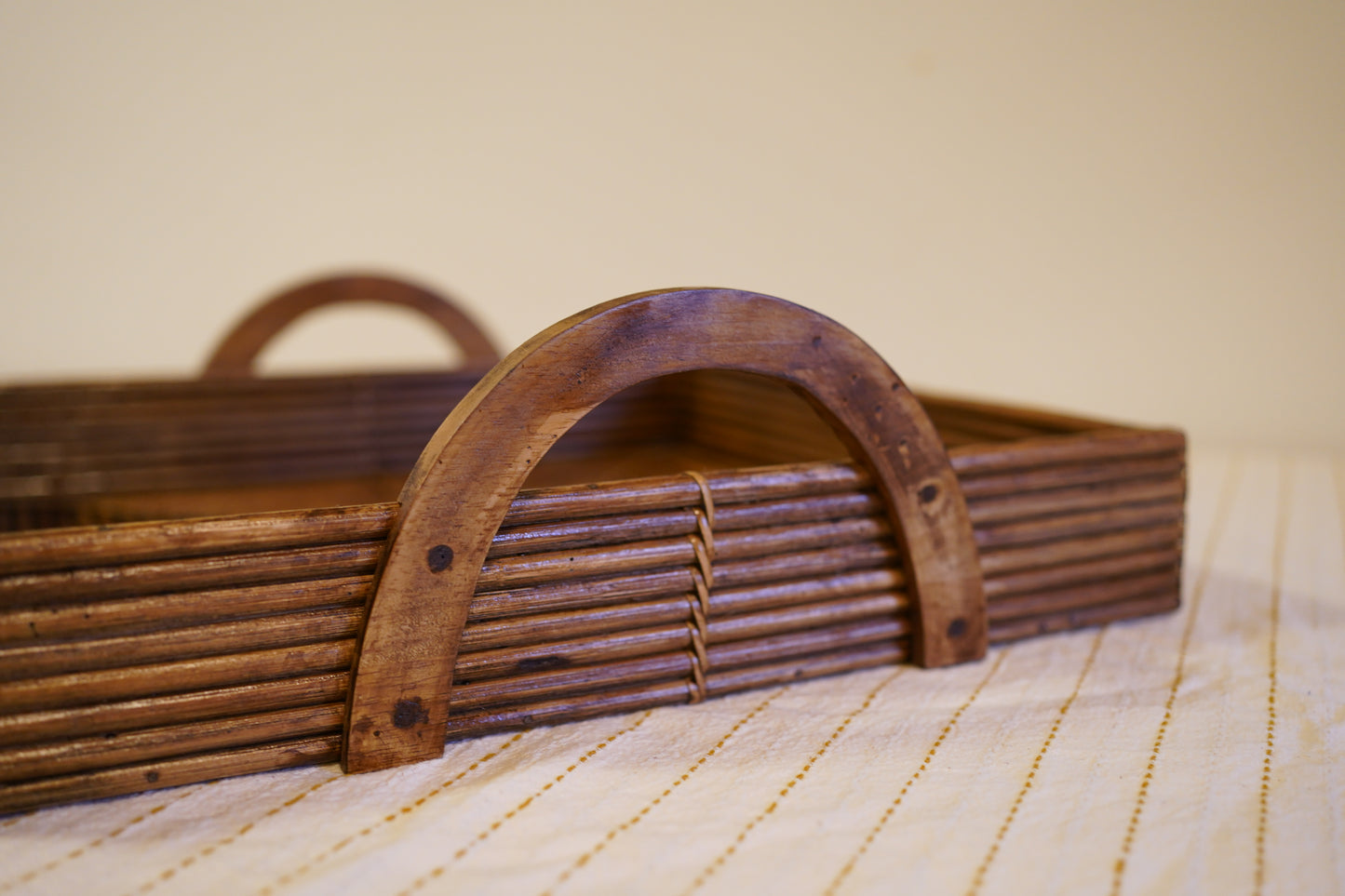 Square Tray with wooden handle